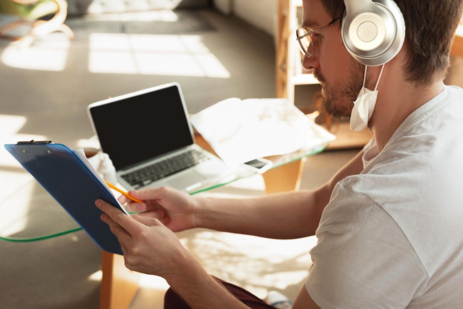 Financial planning workspace with collaborative discussion materials